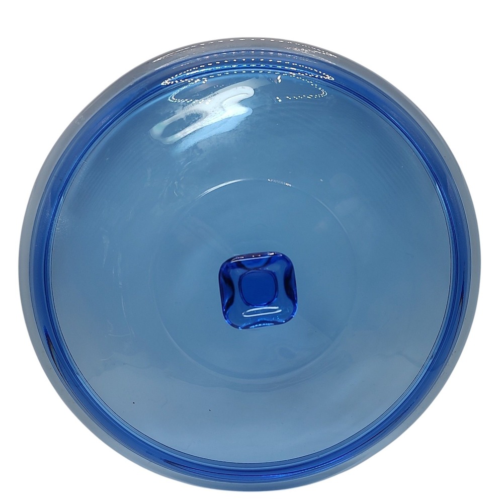 Colt Blue Casserole Lid Only Glass Two Quart 9.5‎ Inches Square Handle Unmarked